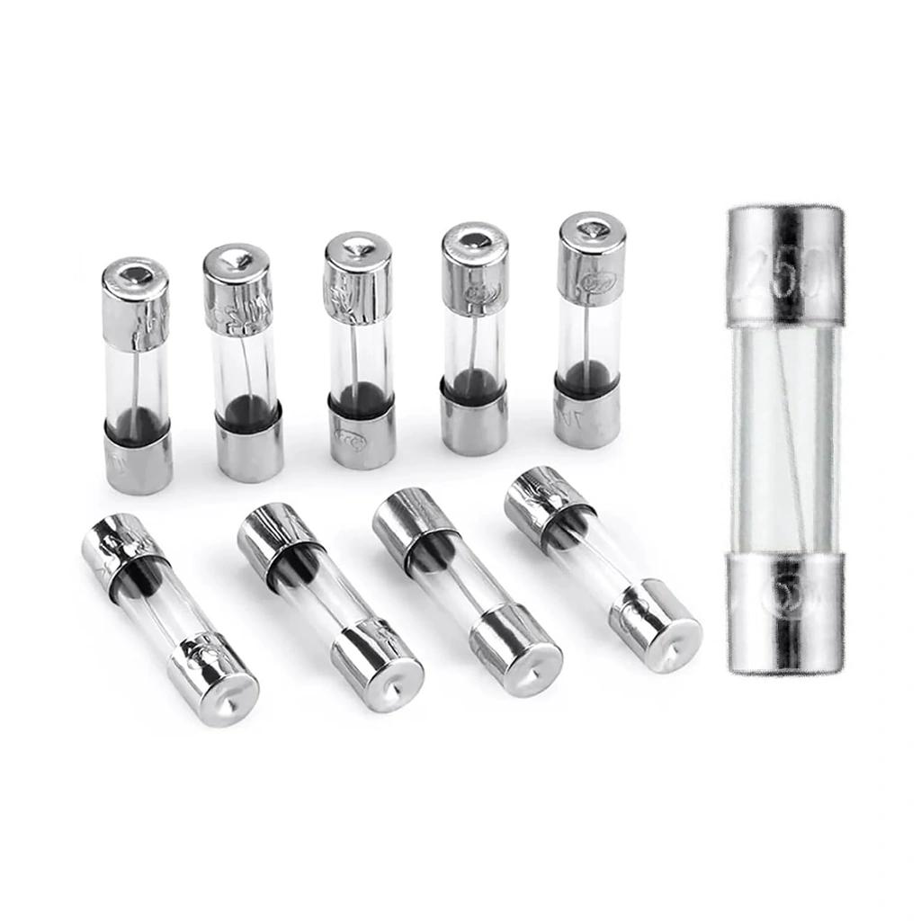 Detalle del tubo de vidrio del fusible 10A 5x20 mm