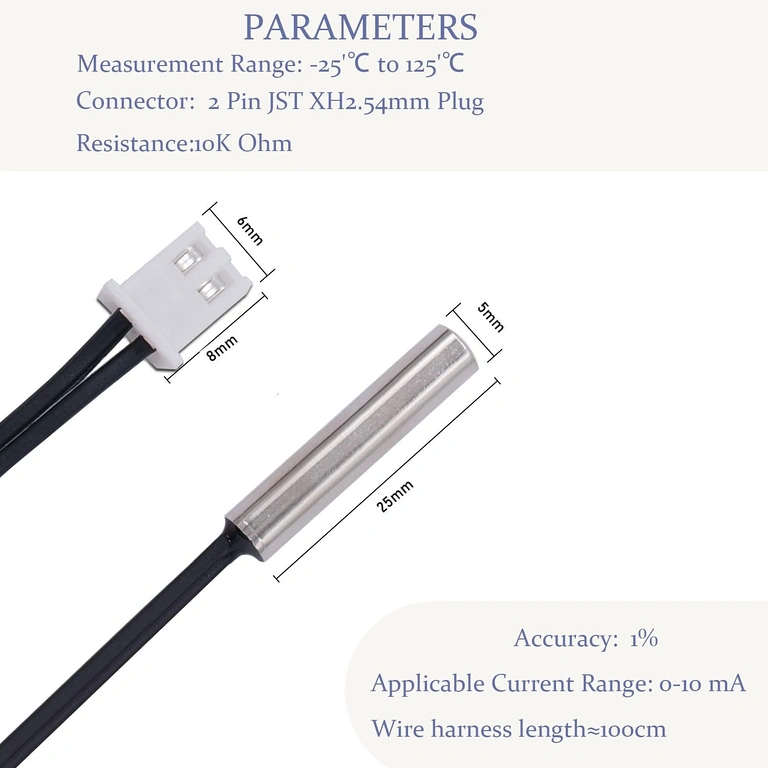 Set 4 bucăți senzor NTC 10K pentru automatizări termice